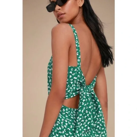 Faithful the Brand Playa Green Floral Print Jumpsuit Playsuit - Picture 8 of 13